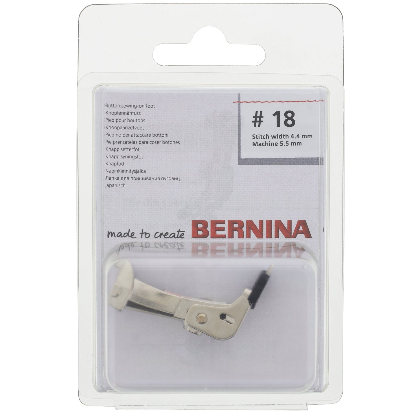 #18 Button Sew-On Foot, Bernina #0084617200 - Bernina