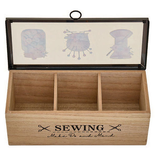 Wooden Box Sewing Theme 3 Sections