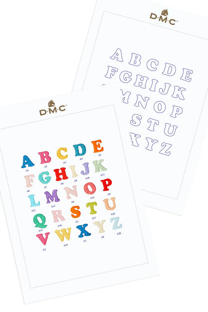 Bright Alphabet DMC Embroidery Kit