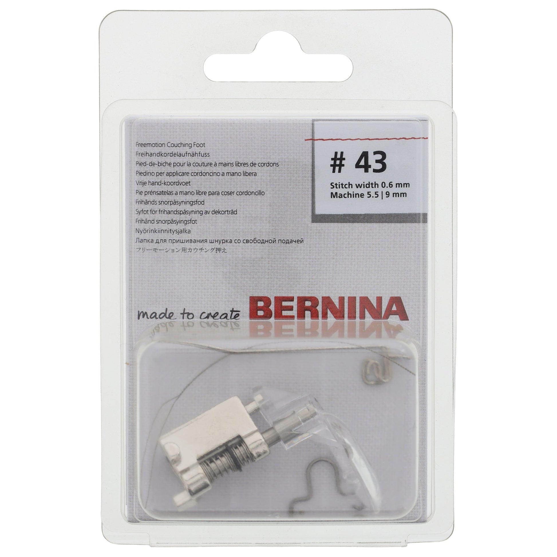 #43 Free Motion Couching Foot, Bernina #0317797000 - Bernina
