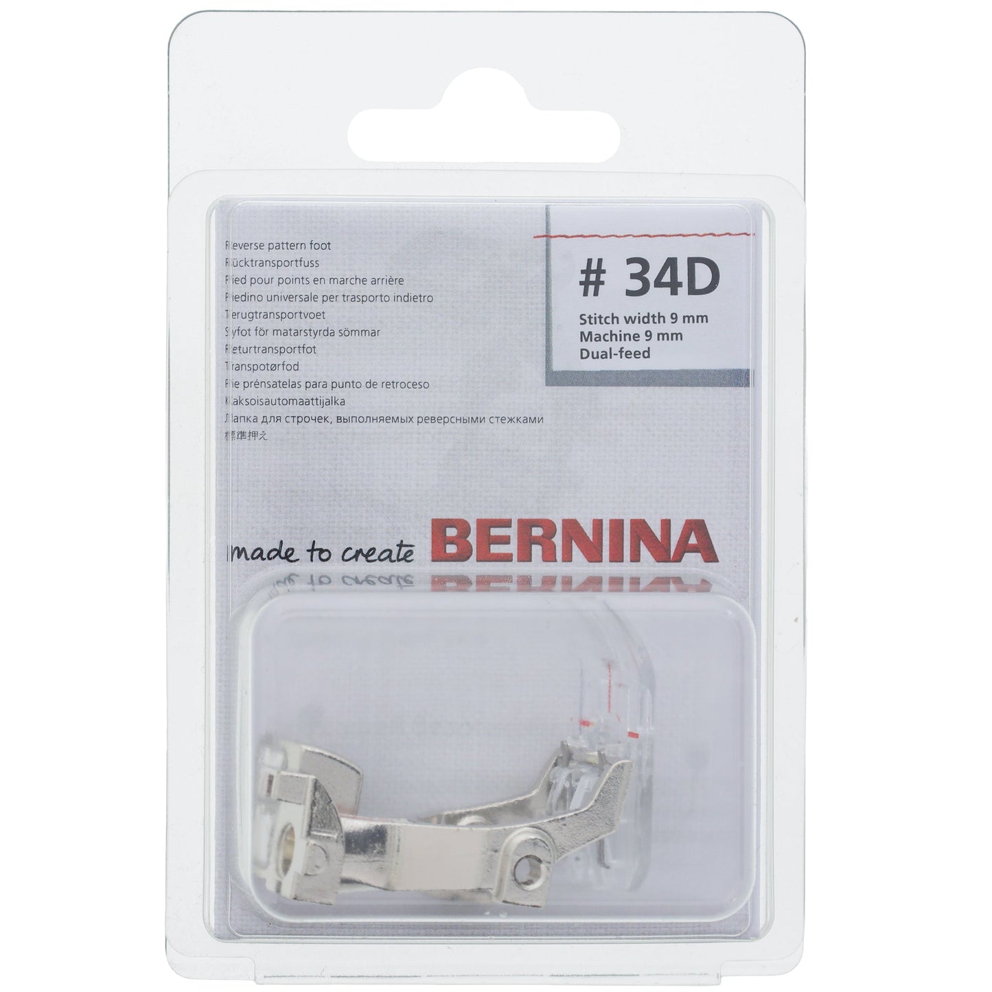 #34D Clear Zig Zag Foot, Bernina #032961.72.00 - Bernina