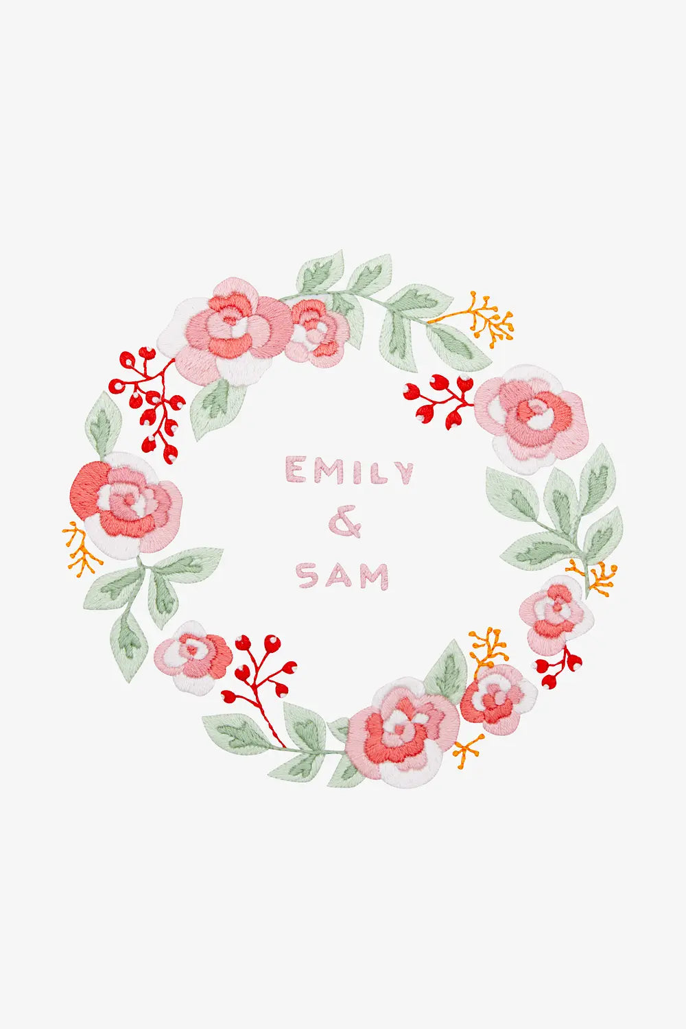 Rose Wreath DMC Embroidery Kit