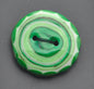 Green Bullseye Glass Button