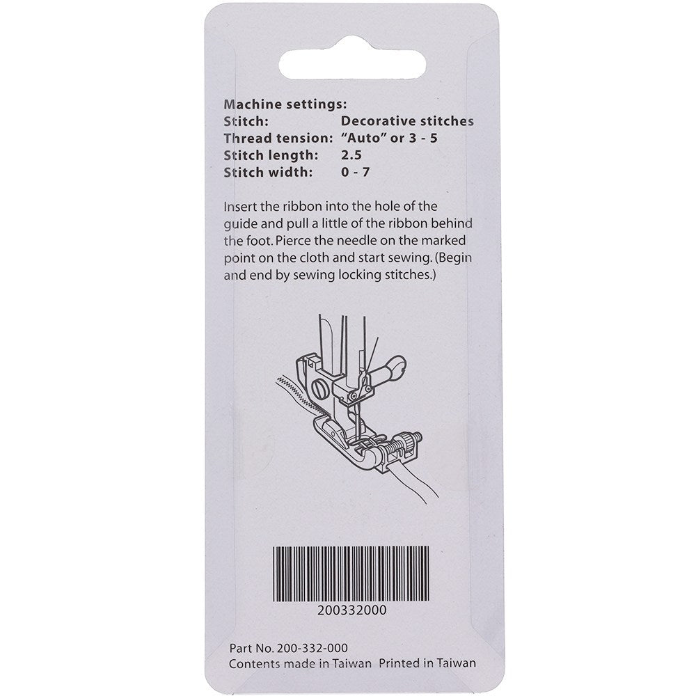 Snap On Ribbon/Sequin Foot 7mm, Janome #200332000 - Janome