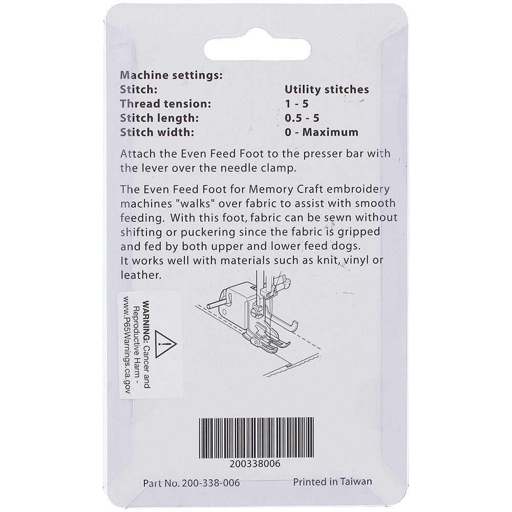 Walking Foot (Open Toe) #200338006 - Janome