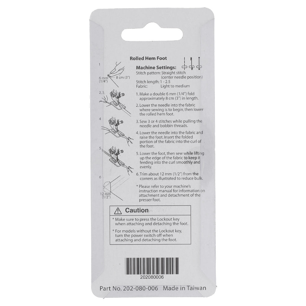 Hemmer Foot 6MM, Janome #202080006 - Janome