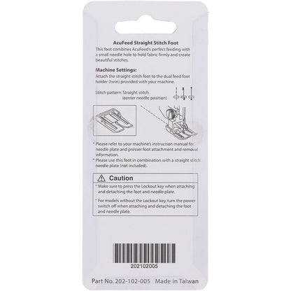 Acufeed Straight Stitch Foot, Janome #202102005 - Janome