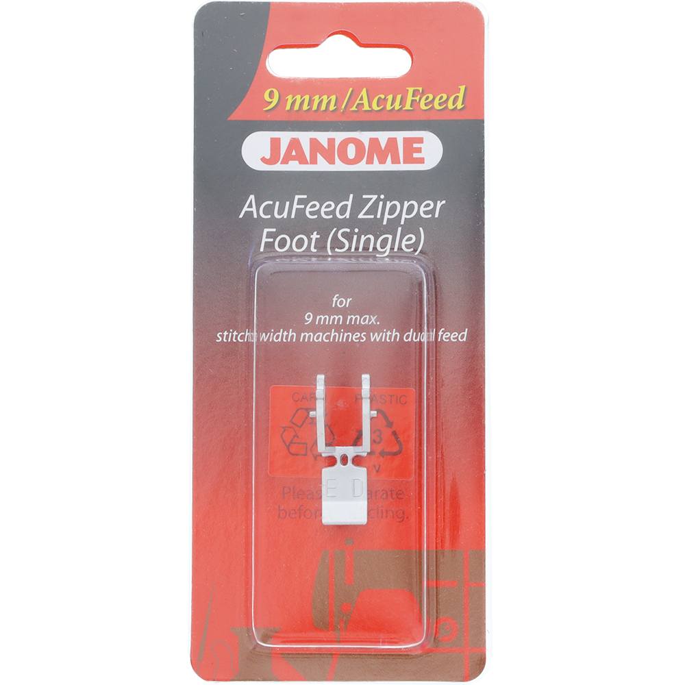 Acufeed Zipper Foot Single, Janome #202128007 - Janome