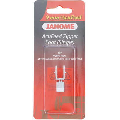 Acufeed Zipper Foot Single, Janome #202128007 - Janome