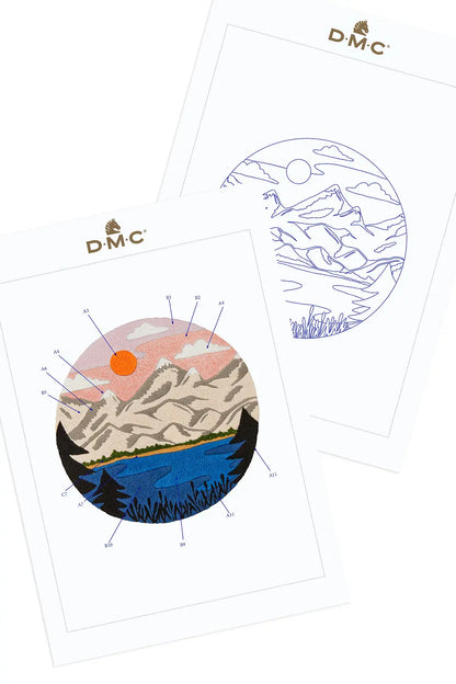 Mountain Lake DMC Embroidery Kit