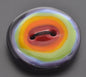 Rainbow Rings Glass Button
