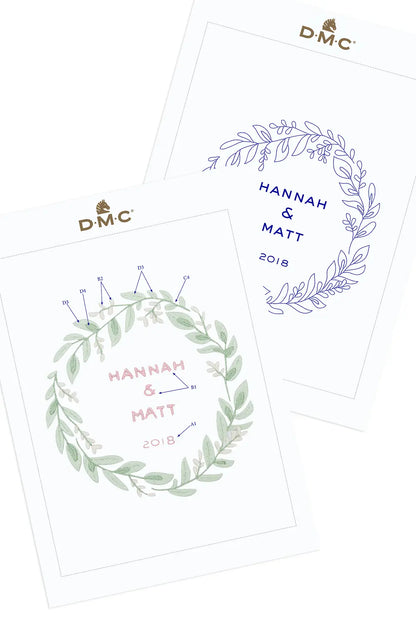 Leafy Wreath DMC Embroidery Kit
