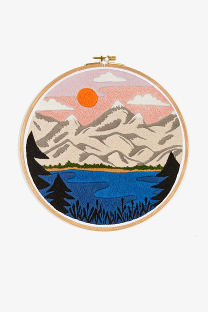 Mountain Lake DMC Embroidery Kit