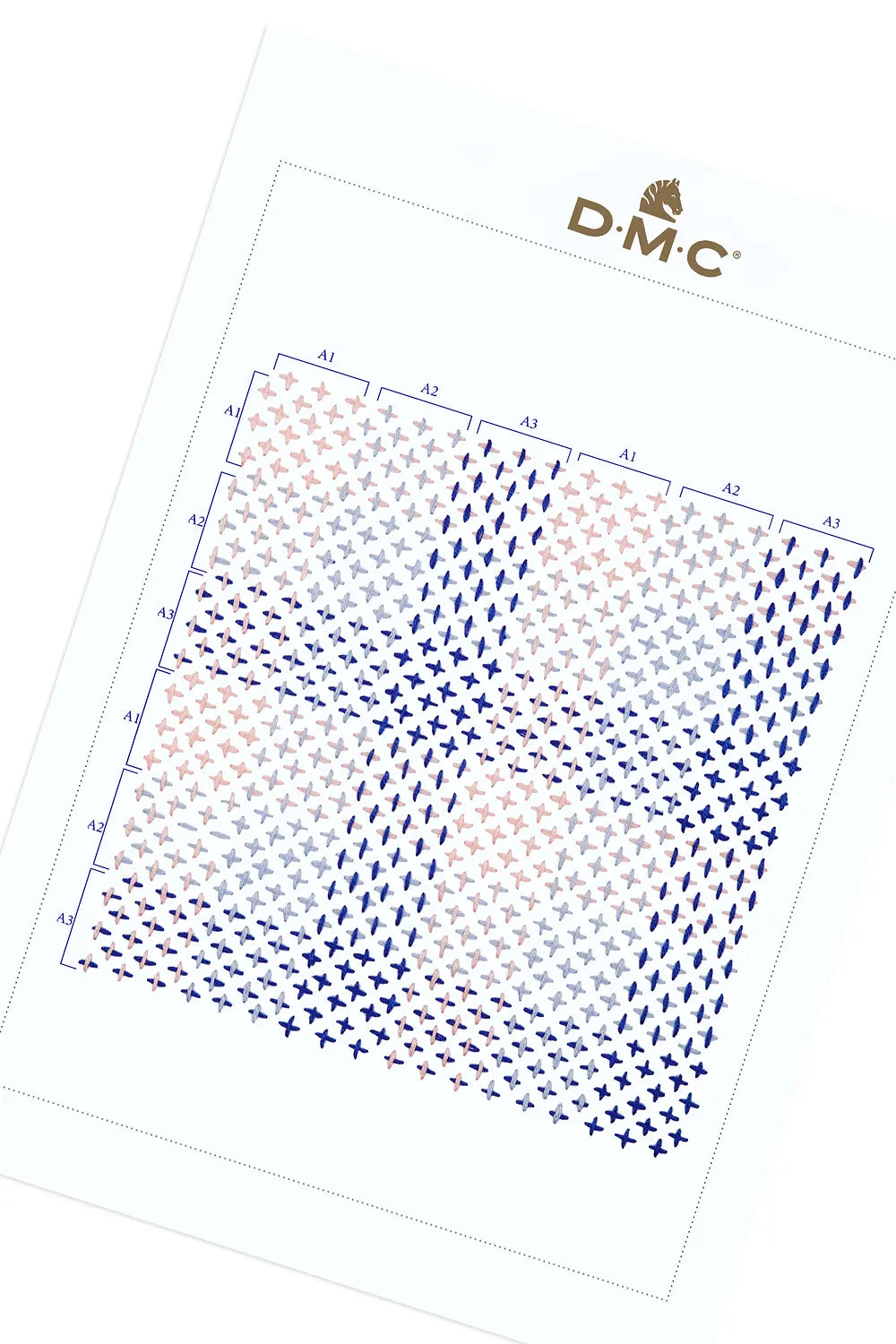Sashiko Cross DMC Embroidery Kit