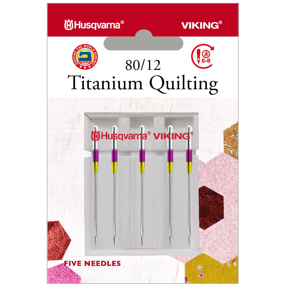 Viking Titanium Quilting Needles, 5pk (130/705H)