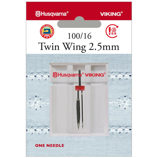 Viking Twin Wing Needle, 2.5mm - 100/16