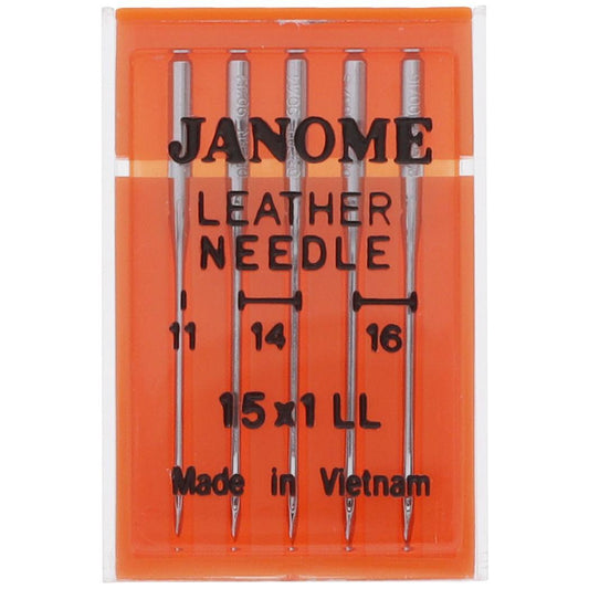 Leather Needles 15x1 (5pk), Janome #9906