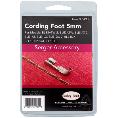 Cording Foot, Babylock 5mm #BLE-CF5 - Babylock