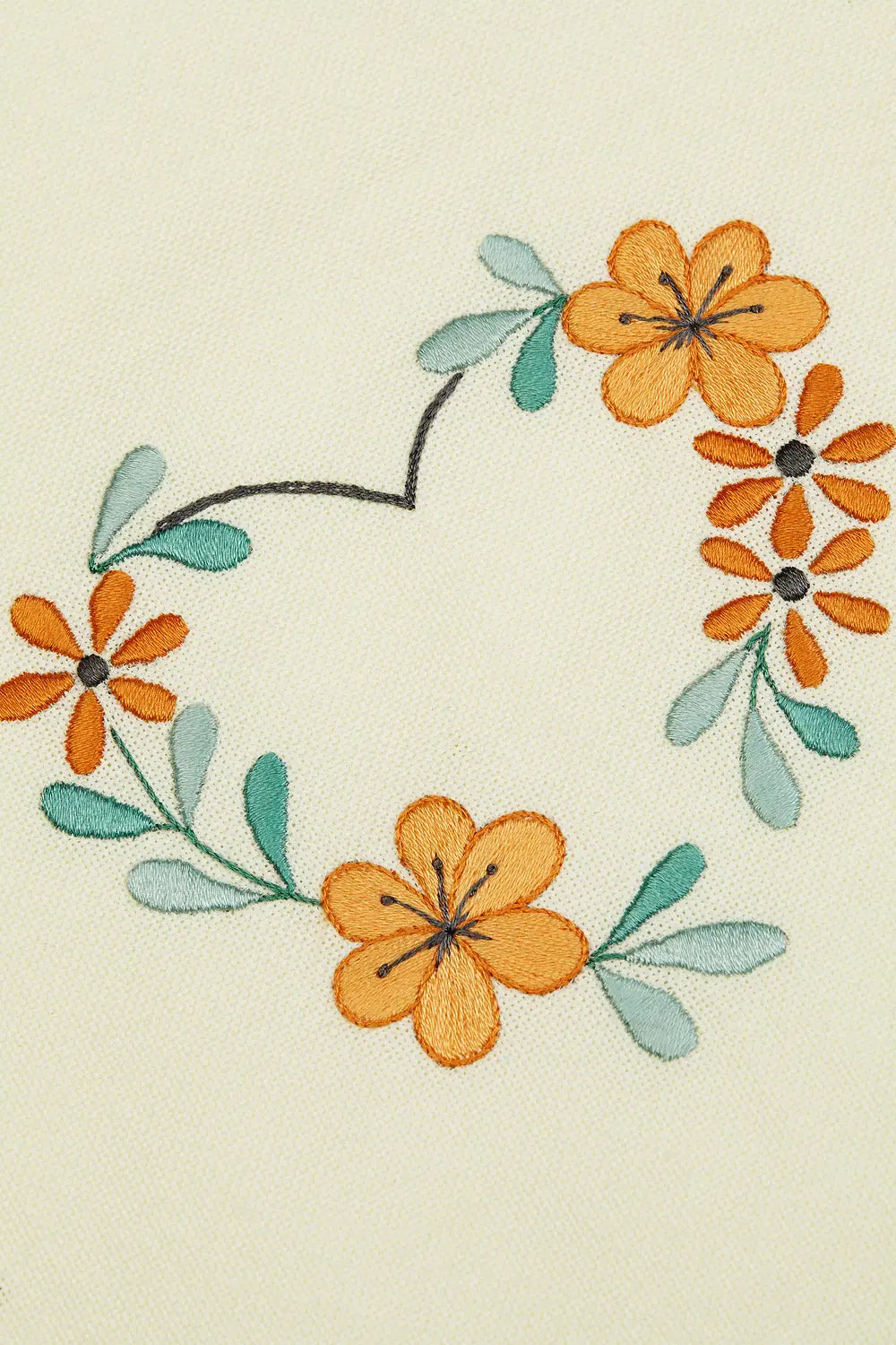 Floral Heart DMC Embroidery Kit