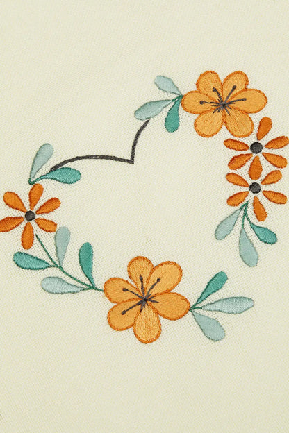 Floral Heart DMC Embroidery Kit
