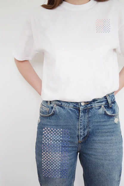 Sashiko Cross DMC Embroidery Kit