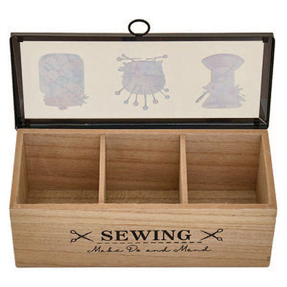 Wooden Box Sewing Theme 3 Sections
