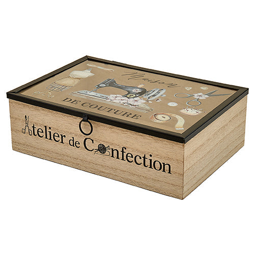 Wooden Box Sewing Machine Theme