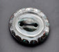 Smokey Bullseye Glass Button
