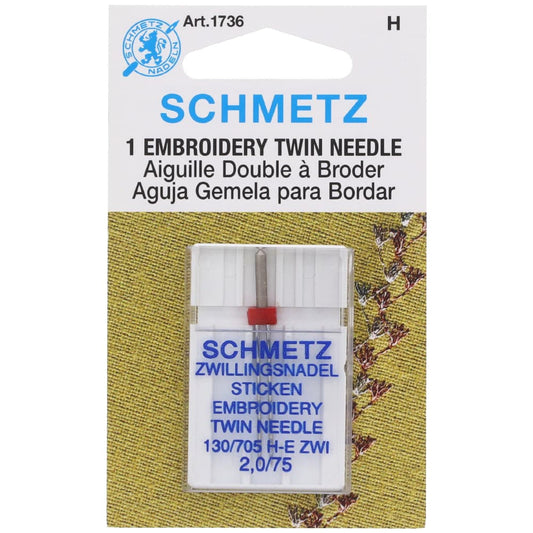 Embroidery Twin Needle, Schmetz (1pk)