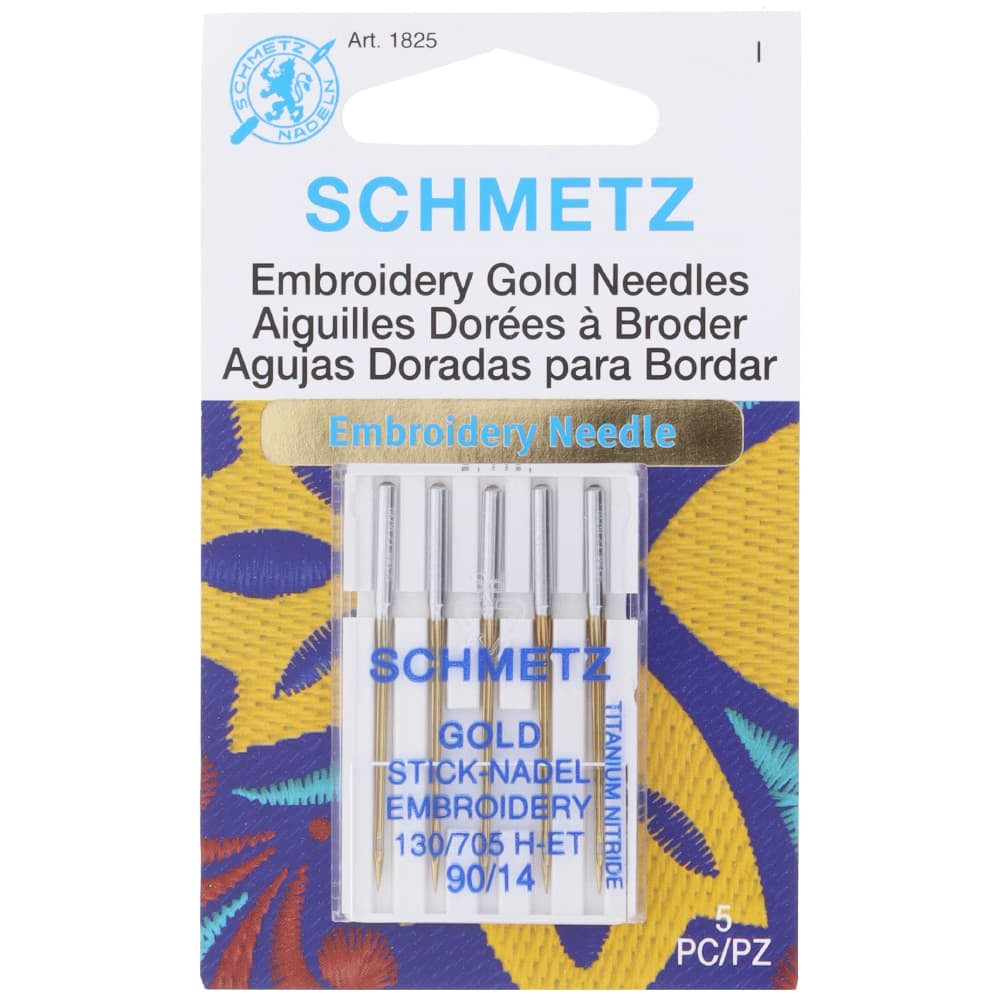 Titanium Embroidery Needles (5pk), Schmetz
