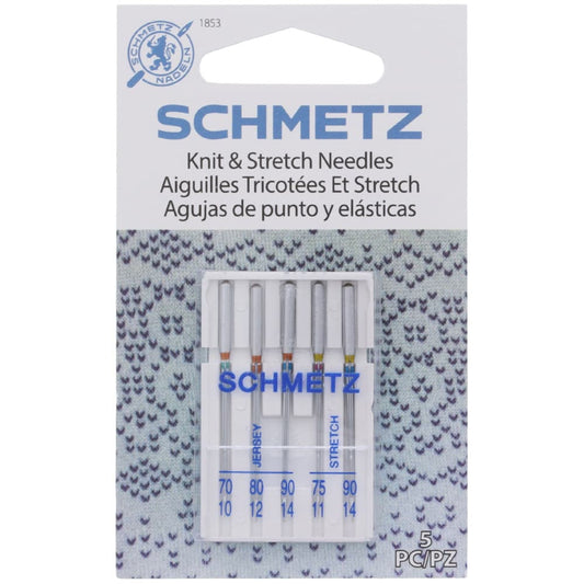 Schmetz Knit & Stretch Needles (5pk) - Assorted