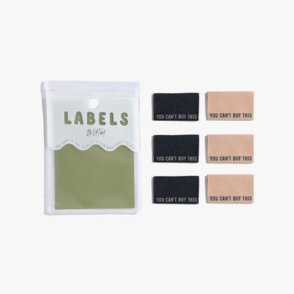 Woven Labels - "You Can't Buy This" Black and Cream