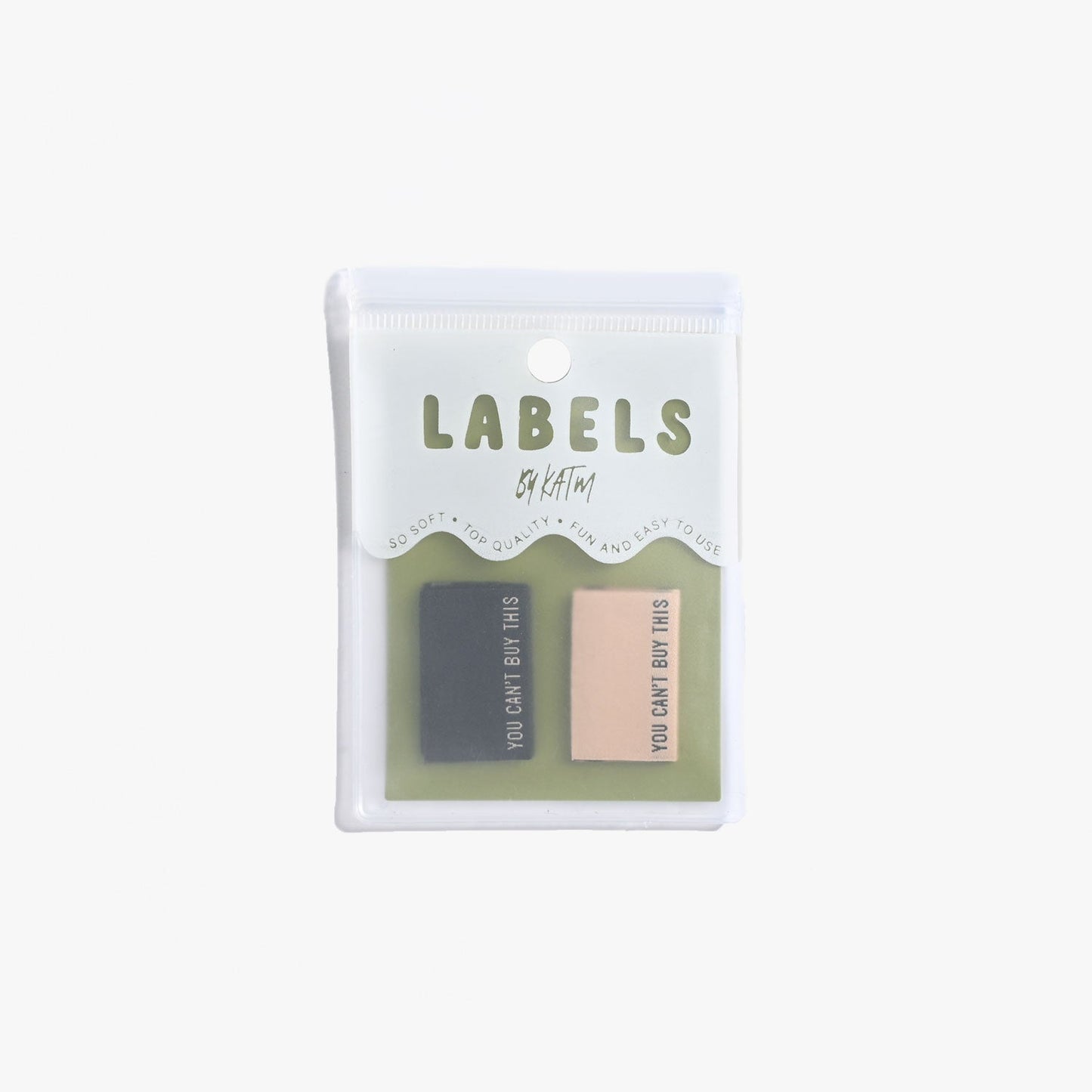 Woven Labels - "You Can't Buy This" Black and Cream