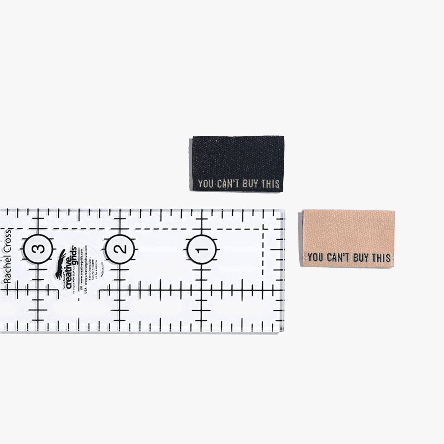 Woven Labels - "You Can't Buy This" Black and Cream